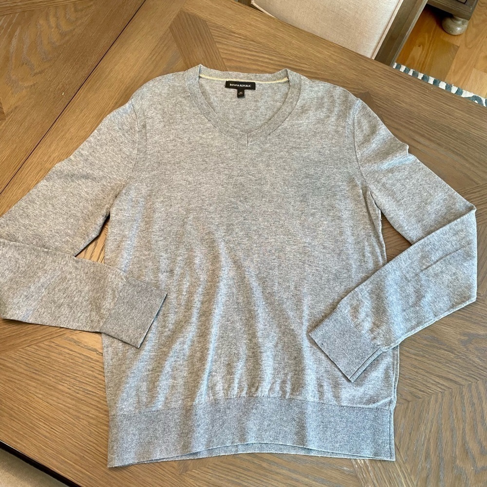 Banana Republic Gray Pima Cotton Sweater
